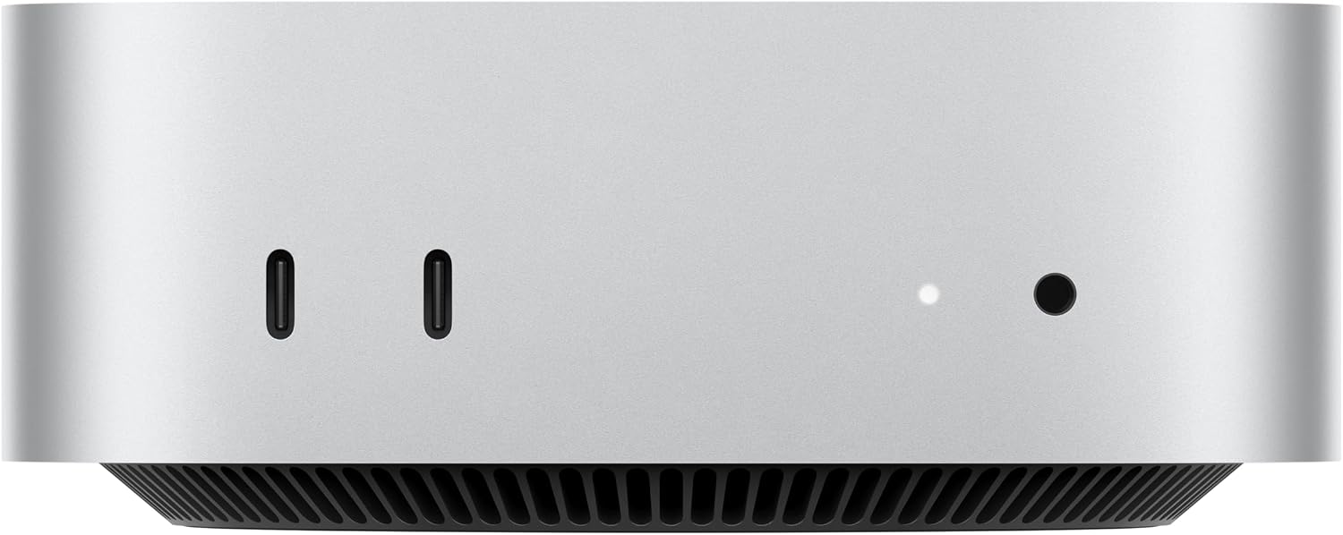 Apple Mac Mini Ordenador de Mesa con Chip M4, CPU de 10 núcleos y GPU de 10 núcleos: diseñado para Apple Intelligence, 16 GB de Memoria unificada, SSD de 256GB, Gigabit Ethernet