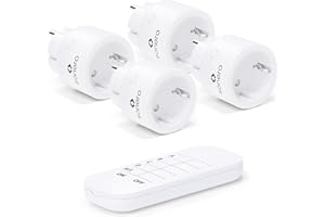 sonero, bezprzewodowy zestaw gniazd 2300 W | 1x pilot, 4x gniazdo wewnętrzne, zasięg 30m, kompaktowa konstrukcja, kolor biały