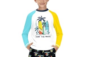 BesserBay Kinder UV Shirt Lange Ärmel Rashguard Schnelltrocknend UV Badeshirt für Jungen 110-160