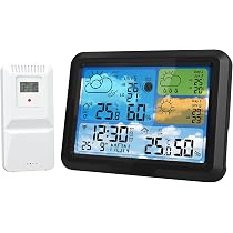 Stazione Meteo Per Casa Retroilluminata Termometro Ambiente Interno Esterno Stazione Meteorologica Wireless Stazione Di Previsioni Meteorologiche Meteo Da Casa Monitor Aria Interna Ed Esterna - 10
