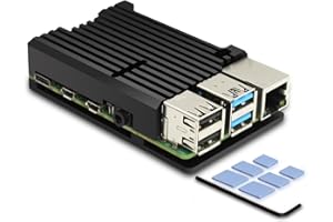 Raspberry Pi 4 Case, iUniker Raspberry Pi Aluminiun Case Passive Pi 4 Case Heatsink Cooler for Raspberry Pi 4 Model B 8GB/4GB/2GB