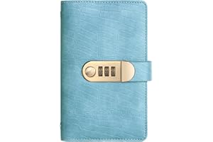 Money Saving Challenge Book with 100 Envelopes, Cash Envelope Budget Planner with Password Lock for Personal Finance & Savings Organization (Blue)