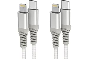 JJCALL USB C Lightning Cable 2 Pack 1M [MFi Certified] iPhone Charging Cable Lightning Cable iPhone Fast Charging Cable for iPhone 14/14Pro/14Pro Max//13/13Pro/12/12Pro/11/X/XS/XR/8