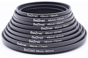 BEIZMEI Anillo de Filtro para Lente de cámara de 46mm, Compatible con Lente de cámara de 46 mm, 46-49/46-55/46-58/46-62/46-67/46-72/46-77/46-82, Aluminio anodizado CNC, 46-67/46-82