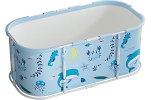 Worparsen Tragbare Faltbare Badewanne,110X60X55cm Erwachsene klappbare mobile bathtub für Badezimmer,Heißes Bad Eisbad SPA Badewanne für Dusche,Ideal für kleine Badezimmer