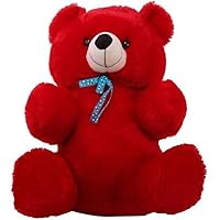HUG 'n' FEEL SOFT TOYS Long Soft Lovable hugable Cute Giant Life Size Teddy Bear (2 Feet, Red)