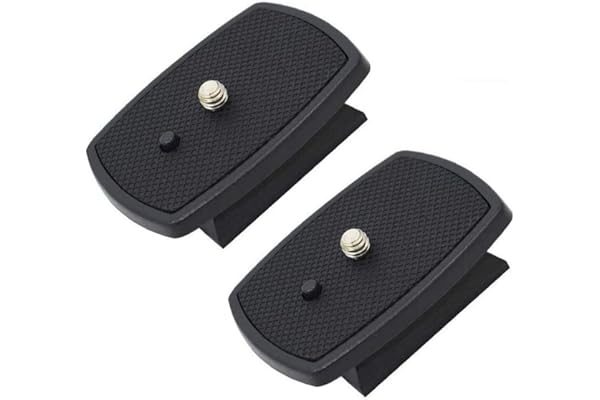 HUMBLE Mini Quick Release Plate QR Release Plate Replacement for Tripod Clamps for Sony VCT-60AV, VCT-D580RM, VCT-D680RM, VCT-R640 and More (Pack of 2, Black)