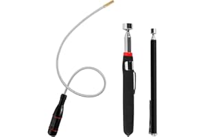 prota Flexibler Magnetheber Magnetstabgreifer 50cm, 3 Stück Magnet Teleskopstab Teleskop Magnetstab, Tragbares Biegbares Magnetgreifer zum Aufnehmen Kleinen Teilen Metallgegenstände 1.5LB 3LB 5LB