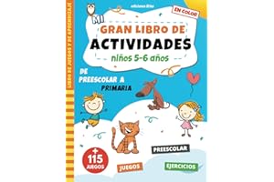 Mi gran libro de actividades 5-6 años: Libro de juegos y aprendizaje con ejercicios educativos para niños de preescolar | Multijuegos para las ... puntos | Ideal para preescolar hasta primera