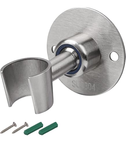 Supporto Per Doccia A Muro Universale in Ottone Regolabile A 360 Gradi, Supporto Girevole Per Tubo Standard, Finitura Cromata, Facile Da Installare E Resistente, Supporto Per Doccia A Muro
