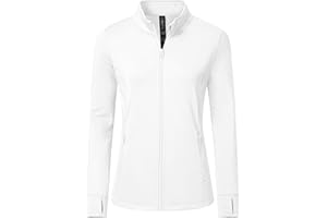 MoFiz Giacca Sportiva Donna Giacca Leggera Felpa da Corsa in Micropile Giacca da Escursionismo con Cerniera