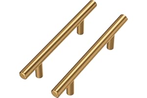 goldenwarm 5 Pezzi Maniglie per Mobili Maniglie Cucina Maniglie Ottone Maniglie Armadio Dorate -LS201GD96 Maniglie Cassetti Oro Maniglie Vintage Maniglie Acciaio Inox Distanza dei Fori 96mm