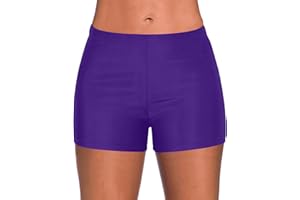 PINTUTU Short de Bain Femme Bas de Maillot de Bain Shorty Sport Shorts de Plage Size S - XXL