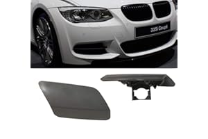 Ricoy For E92 E93 3-Series 2011-2014 LCI Front Bumper Headlight Washer Cover Cap 328i 335i Unpainted Lamp Flap Bumper Trim Primered