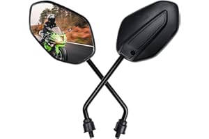 Cretassion 2 specchietti retrovisori per moto omologati e omologati, ruotabili per moto, scooter M10, compatibili con scooter, scooter, scooter, ATV, ciclomotori, ditt-bike