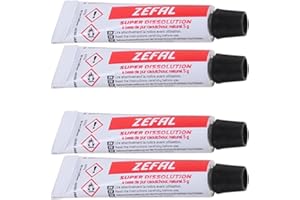 ZEFAL Pack Rubber Cement - Colle Rustine Chambre a Air - 4 Tubes de 5 g de Pur Caoutchouc Naturel - Tube de Dissolution Vélo - Fabriqué en France