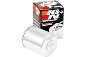 K&N Filtro olio per motociclette: Per l'uso con oli sintetici o convenzionali. Per Harley Davidson, Buell selezionati, KN-171C (Cartuccia Cromata 74x94mm), Taglia Unica