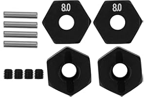 Tbest Buje Hexagonal de Rueda, aleación de Aluminio Adaptador de buje de transmisión Hexagonal para Rueda Pieza de actualización Compatible con SCX10 90046 90047 RR10 RC Crawler(8.0MM)