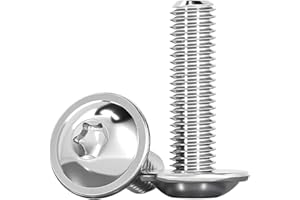 Drenky Vis Pour Machines 10 Pièces M8x25mm Torx à Tête Plate Avec Bride Bombée ISO 7380-2 Acier Inoxydable A2 V2A Filetage Complet