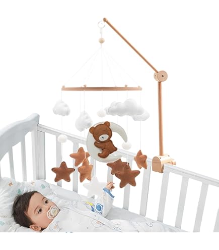 Cloche De Lit 1 - Support De Cloche De Lit En Bois Pour Bébé, Hochets