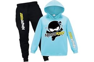 Forlcool Ninja Kidz Merch Hoodies and Pants 2pcs Tracksuits for Kids Ninja Kidz Comfortable Casual Suits