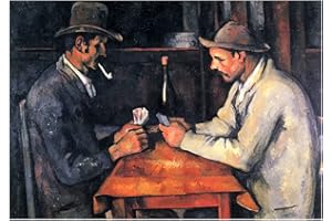 LEGENDARTE Cuadro Lienzo, Impresión Digital - Los Jugadores De Naipes Paul Cézanne, cm. 80x110 - Decoración Pared