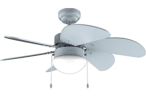 Cecotec - Ventilatore da Soffitto con luce EnergySilence Aero 3600 Vision Full Sky, 50 W, Diametro 92 cm, 3 Velocità, 6 Lame Reversibili, Inverno-Estate, Utilizzo Facile, Interruttore a Catena