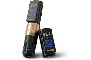 Ambition Soldier 270 S Maquina de Tatuar Rotativa Inalámbrica con Motor sin Escobillas 270 g·cm, Batería Dual 2400mAh y Carrera 5.0mm para Profesionales