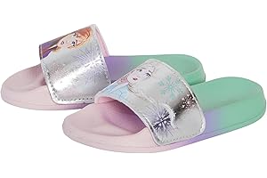 Disney Frozen 2 Mädchen Sliders Elsa Anna Gradient Regenbogen Kinder Sommer Sandalen Leicht Wasserdicht Strand Pool Schuhe