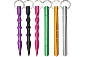 saijer Kubotan,Llavero Defensa Autodefensa con Llavero y Mango Corrugado Ergonómico Martillo Emergencia Disfrazado para Mujeres y Niños Autodefensa Escape de Emergencia Unisex Multicolor(6 Piezas)