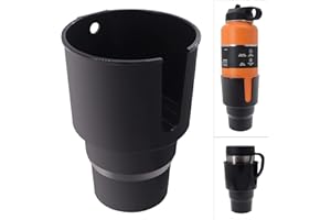 iSaddle Large Car Cup Holder Adapter Compatible with Hydro Flask 32oz 40oz 50/50 Flask, Yeti 24/30/36oz, Nalgene 32oz Coffee Mugs - Car Interior Accessory Big Bottles Car Cup Holder (Up to 3.8 Inches)