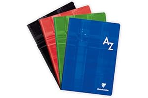 Clairefontaine - Libros indexados (A4, cuadrados, 90 g, 96 hojas, varios colores, paquete de 5