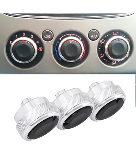 Lot 3 Boutons Climatisation Voiture Pour Focus 05-14 - Commande Chauffage Ventilateur Noir