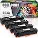 Price comparison product image Cool Toner 4 Pack Compatible for HP 203X 203A CF540A CF541A CF542A CF543A CF540X Toner Cartridge Replacement for HP Color LaserJet Pro MFP M281fdw M281fdn M280nw, HP LaserJet Pro M254nw M254dw Toner
