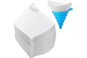JANYUN 100Pcs Paint Filter, 190 Micron Resin Filter Disposable Paint Strainers for Automotive Spray Paint, Art Painting Cooking Oil Filter with Cone Silicone Funnel Filter