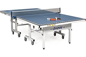 Dione Mesa de tenis S600i – 18 mm Top – Indoor plegable – Mesa de ping pong enrollable para exteriores – Mesa de tenis 95 kg 