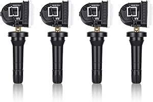 HISUEKIG 4Pcs Sensori di Monitoraggio della Pressione dei Pneumatici, Monitora accuratamente e Alta Precisione, Tpms Sensor per Ford B-Max C-Max Ecosport Fiesta Focus Mondeo