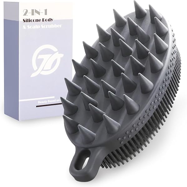 Silicone Duschbürste Mit Seifenspender – 2-in-1 Peeling Und Massage, Rutschfest, Blau, 2 Stück