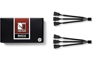 Noctua NA-SC1 Sx2, Câbles Répartiteurs 3 Sorties 4 Broches PWM pour Ventilateurs (Lot de 2, 13 cm, Noir)