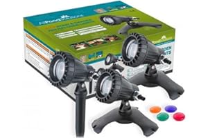 ALLPONDSOLUTIONS All Pond Solutions Underwater Pond and Garden Lights with Colour Lenses, Set of 3