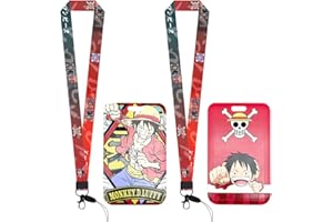 LGQHCE One Piece Lanyard con Soporte para Tarjetas, 2PCS One Piece Lanyard Correa para el Cuello Lanyard Portatarjetas, Cordón con Soporte para Tarjetas para Tarjetero Llavero Identificativa (B)