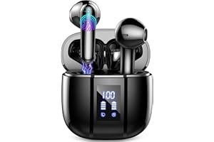 RENIMER Bluetooth Kopfhörer, Kopfhörer Kabellos Bluetooth 5.3, In Ear Kopfhörer Bluetooth, IP7 Wasserdicht Wireless Kopfhörer mit Mikrofon, 48H Immersiver Deep Bass Earbuds, Digitale LED-Anzeige Ohrhörer