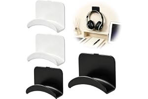 4 stycken vägghörlurshållare, skrivbord väggmonterad hörlurshållare med lim, universell krok headset för ljud- och spelheadset, hörlurs- och kontrollhållare, kontorsorganisation för hemmastudio