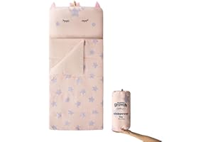 Silentnight Healthy Growth All-In-One Sleepover Bag - Sleep Bag & Built-In Pillow for Comfort and Convenience - Super Soft and Cosy Brushed Microfibre Travel Nursery Sleeping Bag - 160x70cm