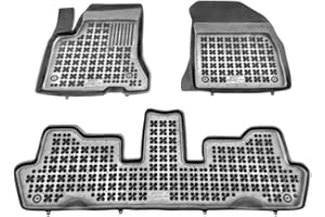 MTM Alfombrillas Goma para Citroen C4 Grand Picasso 7 Asientos 10.2006-2013, Tipo Cubeta a Medida Antideslizante con Borde 5 cm, cód. 3D 5311