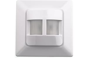 HUBER Motion 9 up Detector de Presencia PIR 170° para Interiores I Detector de Movimiento Empotrado, 2 sensores - Detector de Movimiento Apto para LED, Sensor de Movimiento, tecnología de 2 Hilos