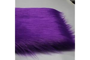 NIANTONG Tissu en Fausse Fourrure Solide Pile Longue 12cm Tissu Luxe pour Bricolage Crafting Photo Prop Toile De Fond FURSUIT Tapis Costumes Décoration De Mode Cosplay 50x170cm(Color:3 Purple)