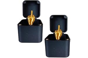 CHARMMYFASHION Mittelfinger in einer Box Überraschungsgeschenk Middle Finger Surprise Gift Box Prank-Geschenk für Erwachsene Büro- und Wohnkultur Fun Prank Gift for Office Desk Decor Home Décor (2 Stück)