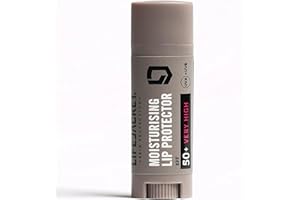 LifeJacket Moisturising Lip Protector SPF 50+ Sun Stick for Sensitive Skin | Vitamin Enriched with Shea Butter & Beeswax | Water-Resistant, Fragrance Free, Clear Lip Balm for All Skin Types - UVA 5*