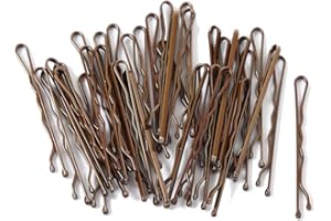 WONDERCAT LONDON 36 PCS BROWN Hair Kirby Grips 5cm Hair Grips Waved Hair Bobby Pin Clips Wire C6TELBRO